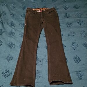 Rock Revival Black Jeans with Orange Stitching